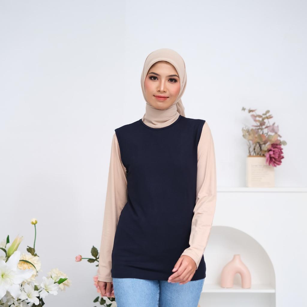 Zoya Agnia Blouse Inner Sleeveless Manset Baju Tanpa Lengan Bahan Lycra muslim wanita atasan