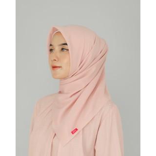 Kamalia Plain Scarf Hijab Segiempat Polos Bahan Paris Olive Ukuran 110 x 110 Muslim Square