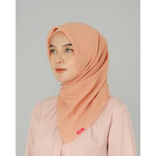 Kamalia Plain Scarf Hijab Segiempat Polos Bahan Paris Olive Ukuran 110 x 110 Muslim Square