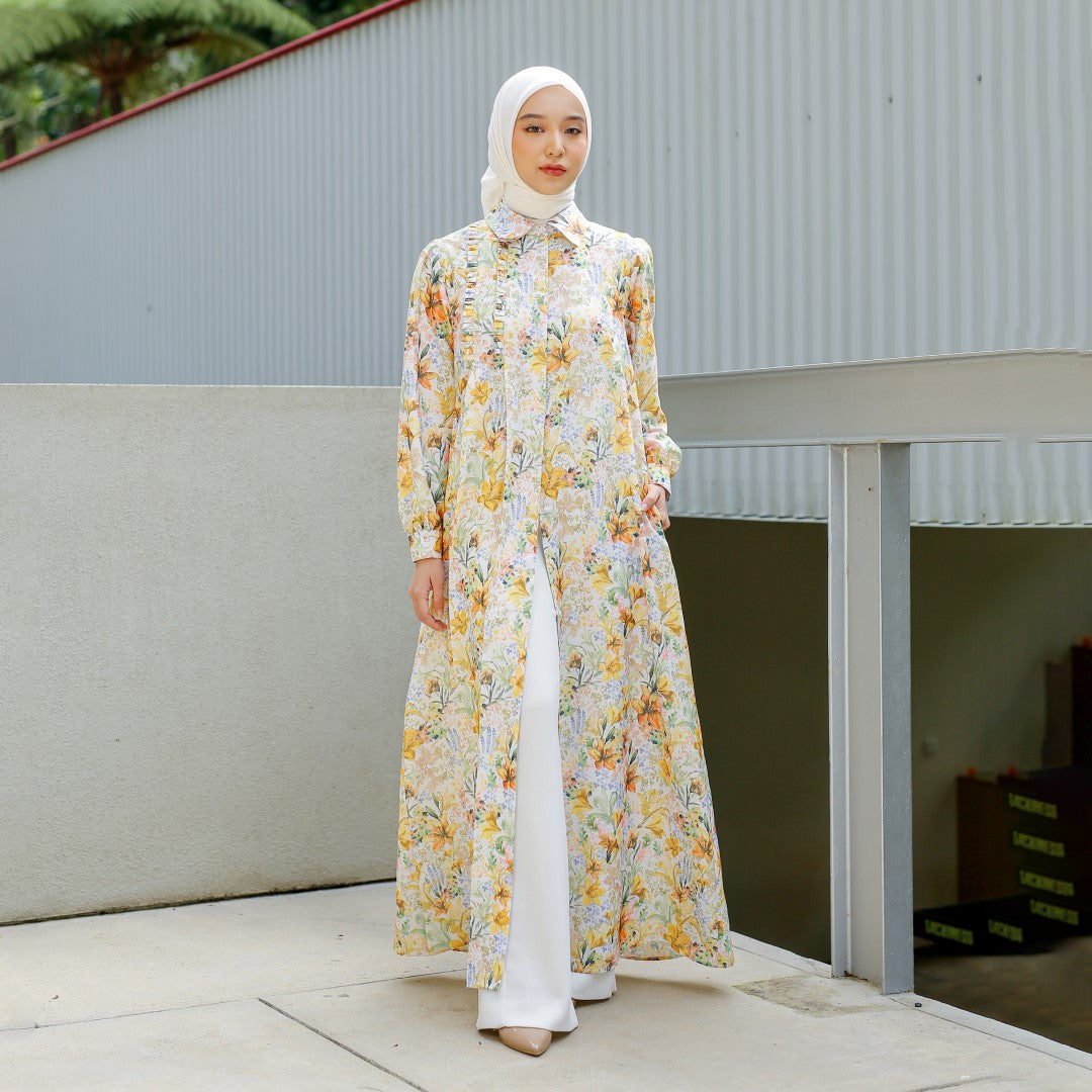 Zoya ZAMIQA Dress - Gamis Motif Muslim Wanita Wudhu Busui Friendly - Bahan Premium Poly