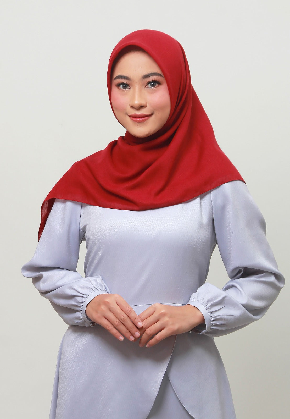 Zoya BENAZIR PLAIN Scarf - Kerudung Hijab Segiempat Polos With Pouch - Bahan Voal Saudi