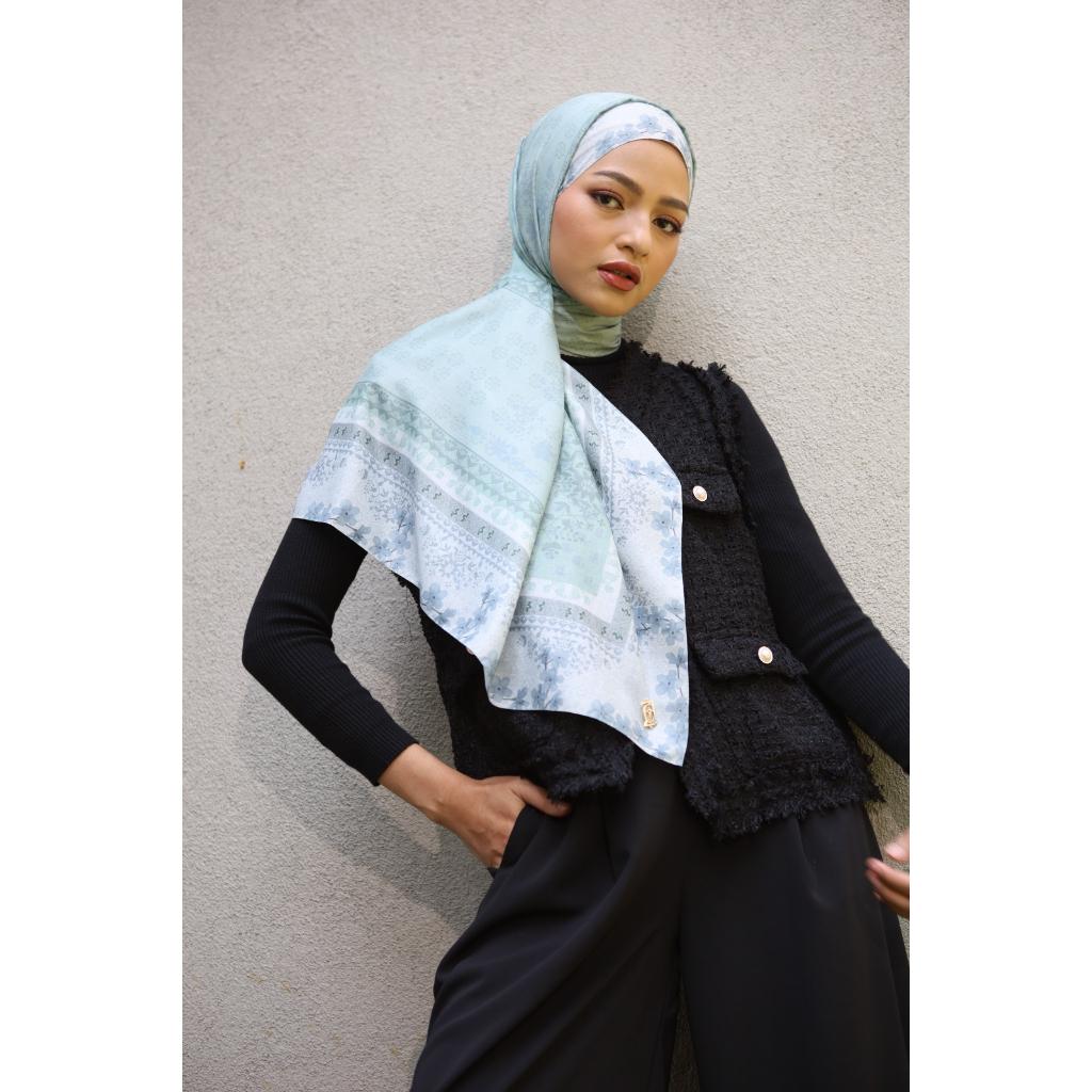 Zoya Veloxa Scarf Kerudung Hijab Segiempat Motif Bahan Voal Glosy