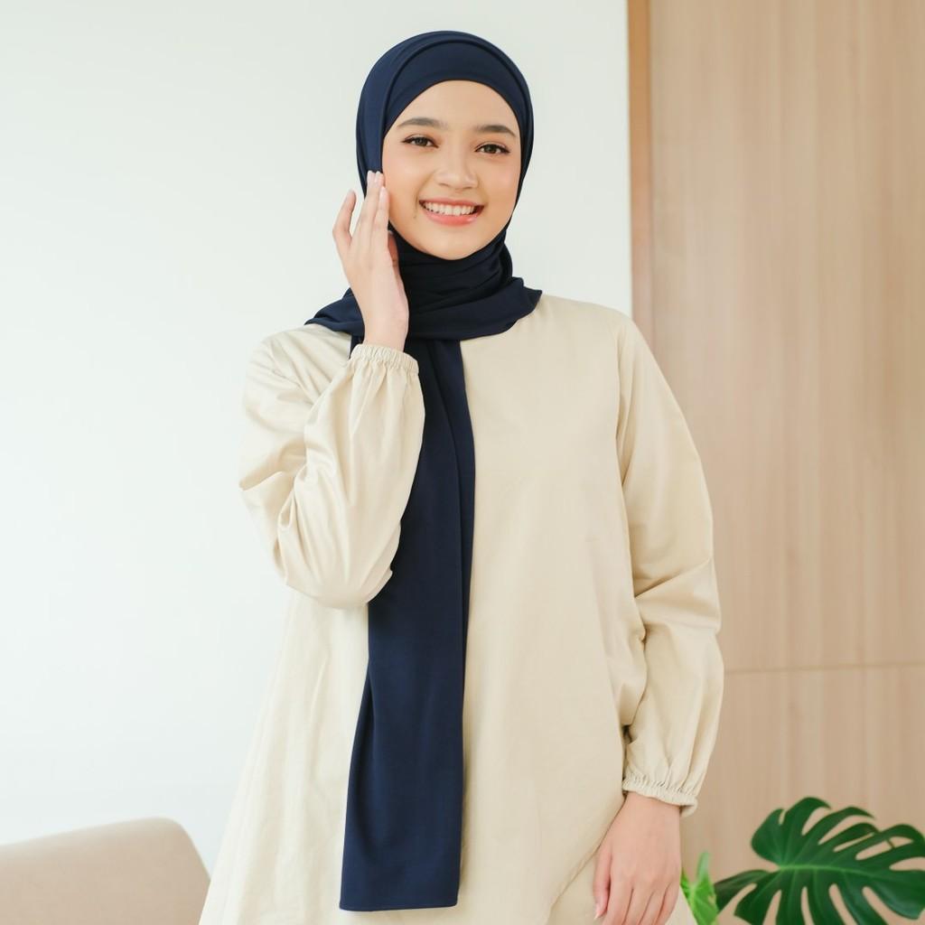 Zoya CALIVA Pashmina - Hijab Pashmina Polos Bahan Jersey