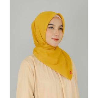 Kamalia Plain Scarf Hijab Segiempat Polos Bahan Paris Olive Ukuran 110 x 110 Muslim Square