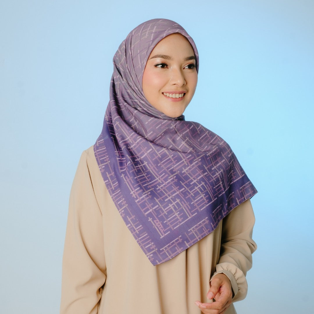 Zoya CAPELLA Scarf - Kerudung Hijab Segiempat Motif With Pouch Ziplock - Bahan Poly Fine - Ukuran 110x110