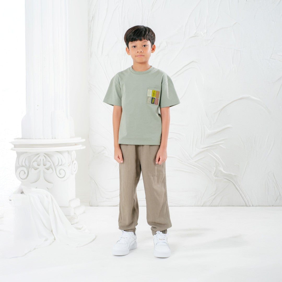 Zoya LEAF T-Shirt Boy  - Baju Kaos Anak Lengan Pendek - Bahan 100% Cotton