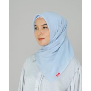 Kamalia Plain Scarf Hijab Segiempat Polos Bahan Paris Olive Ukuran 110 x 110 Muslim Square