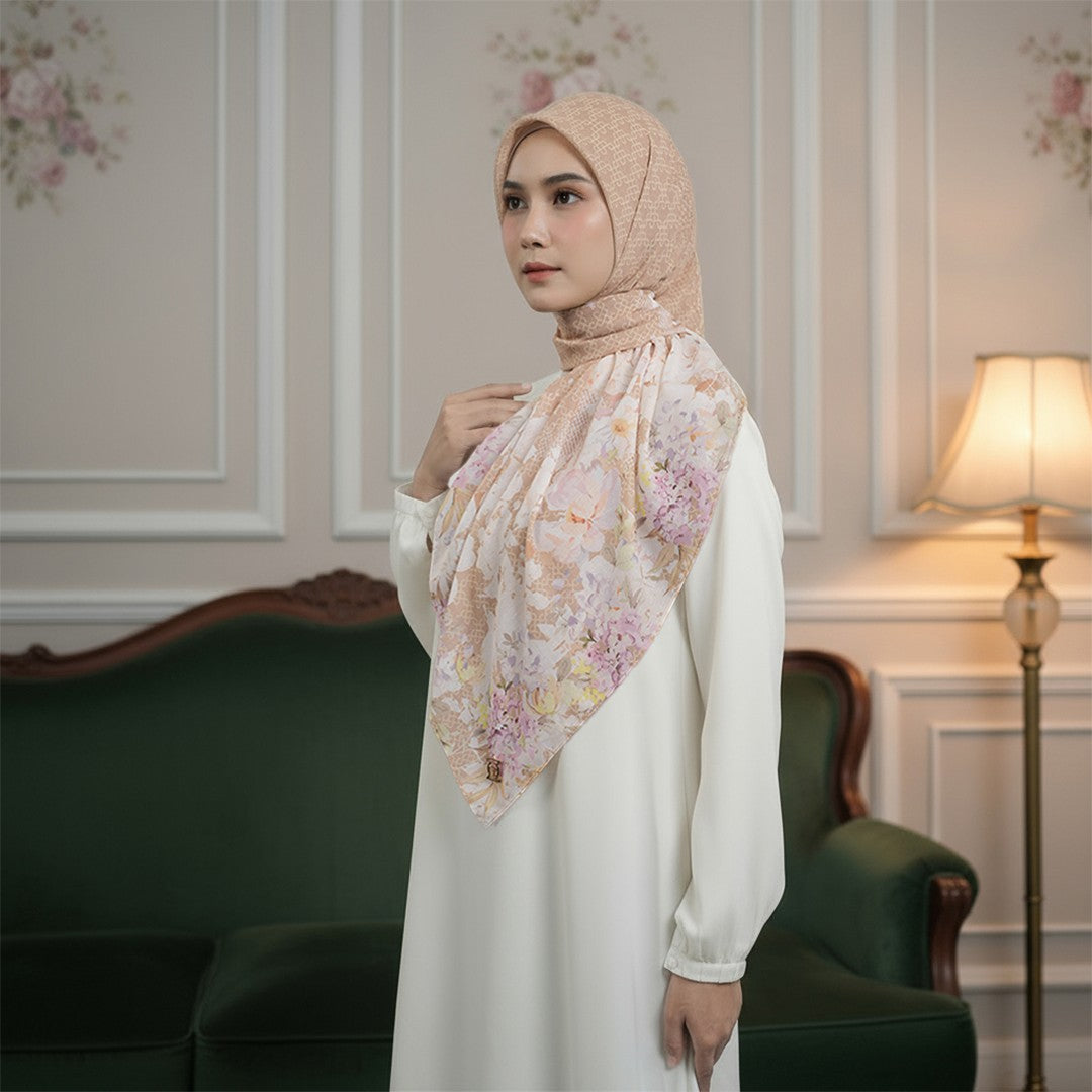 Zoya - Arfa Print Scarf - Kerudung Hijab Segi Empat Motif Premium - Box
