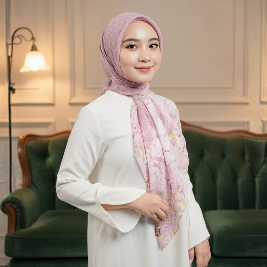 Zoya - Arfa Print Scarf - Kerudung Hijab Segi Empat Motif Premium - Box
