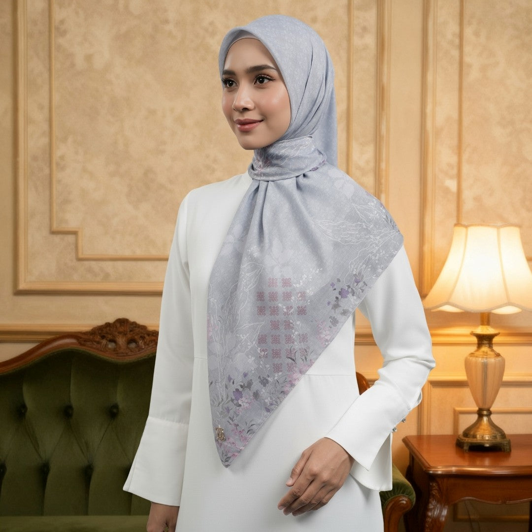 Zoya - Azura Print Scarf - Kerudung Hijab Segi Empat Motif Premium - Box
