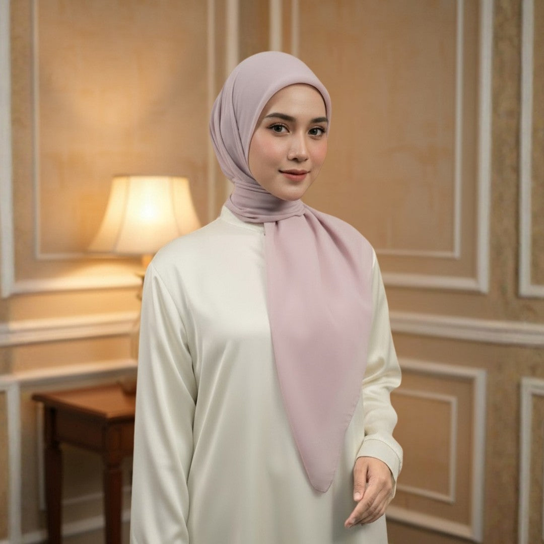 Zoya - Belva Plain Scarf - Kerudung Hijab Segiempat Polos - Bahan Soft Polyester