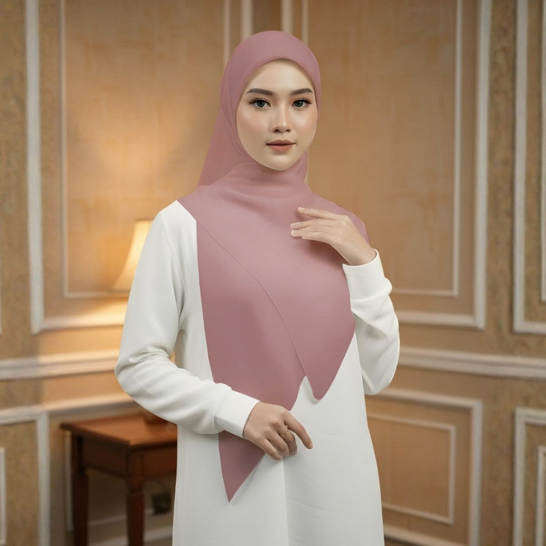 Zoya - Belva Plain Scarf - Kerudung Hijab Segiempat Polos - Bahan Soft Polyester
