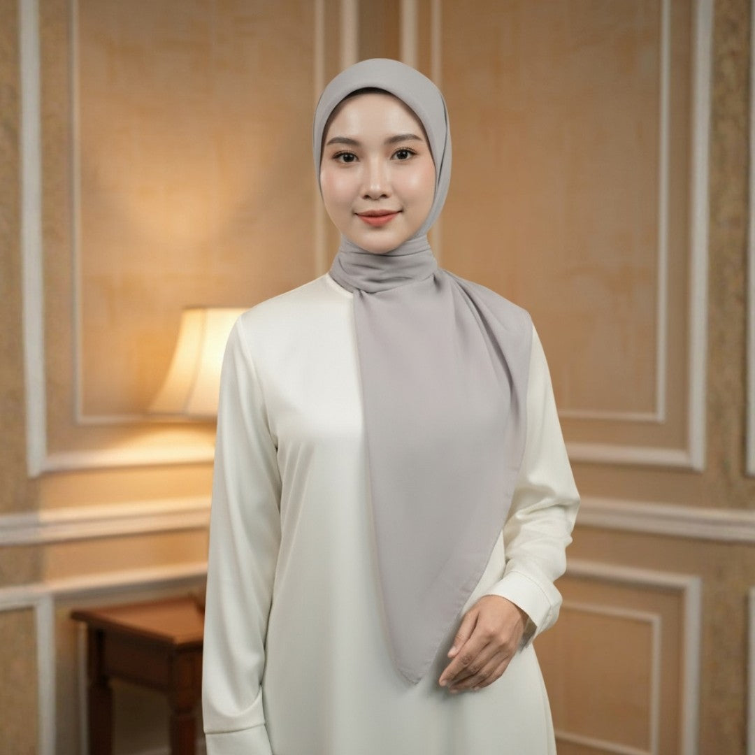 Zoya - Belva Plain Scarf - Kerudung Hijab Segiempat Polos - Bahan Soft Polyester
