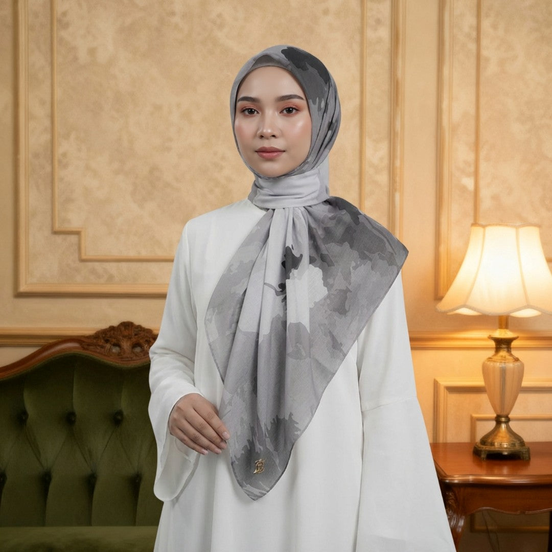 Zoya - Tsana Print Scarf - Kerudung Hijab Segi Empat Motif With Box