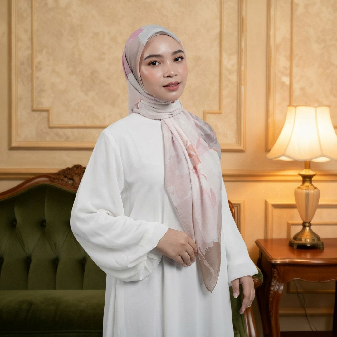 Zoya - Tsana Print Scarf - Kerudung Hijab Segi Empat Motif With Box