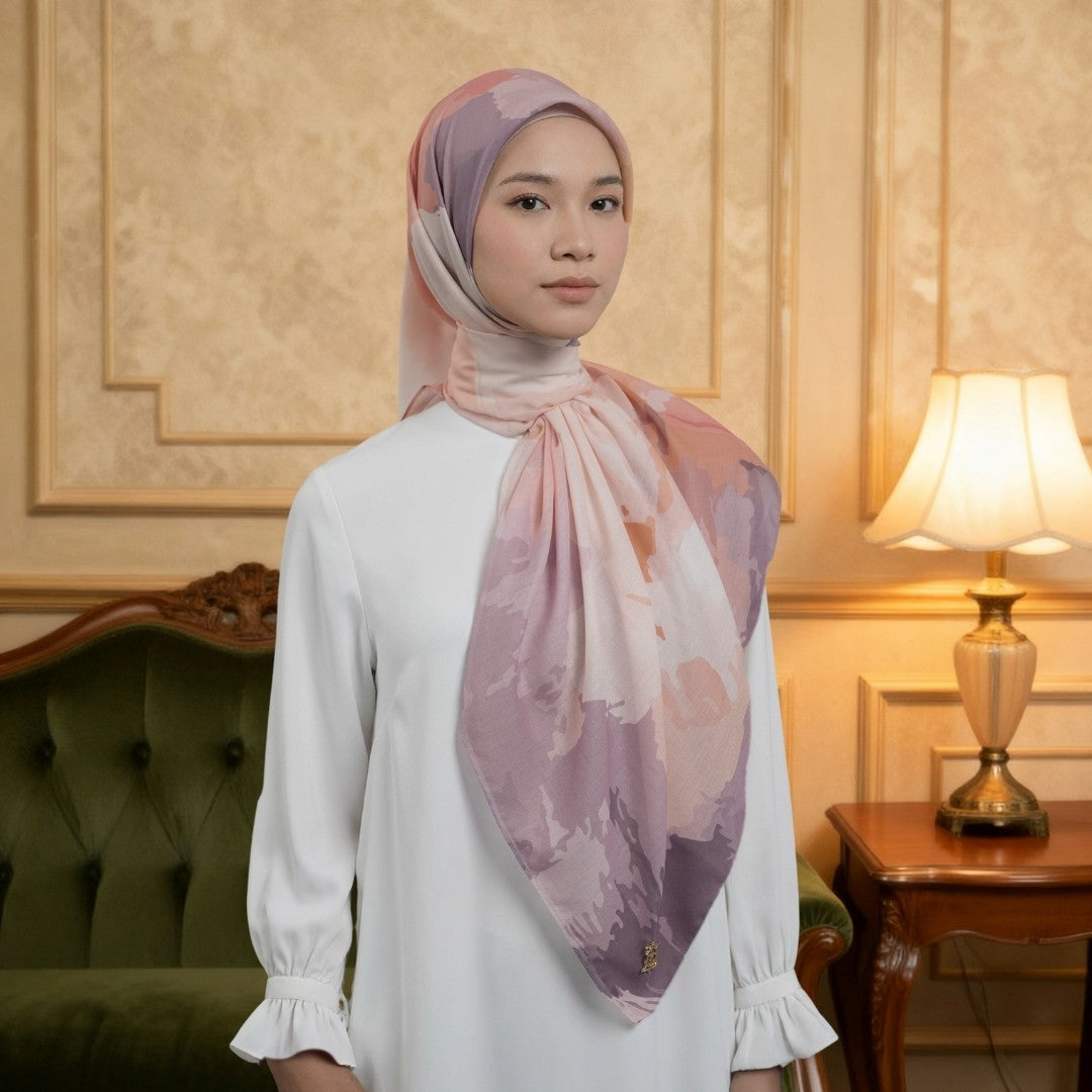 Zoya - Tsana Print Scarf - Kerudung Hijab Segi Empat Motif With Box