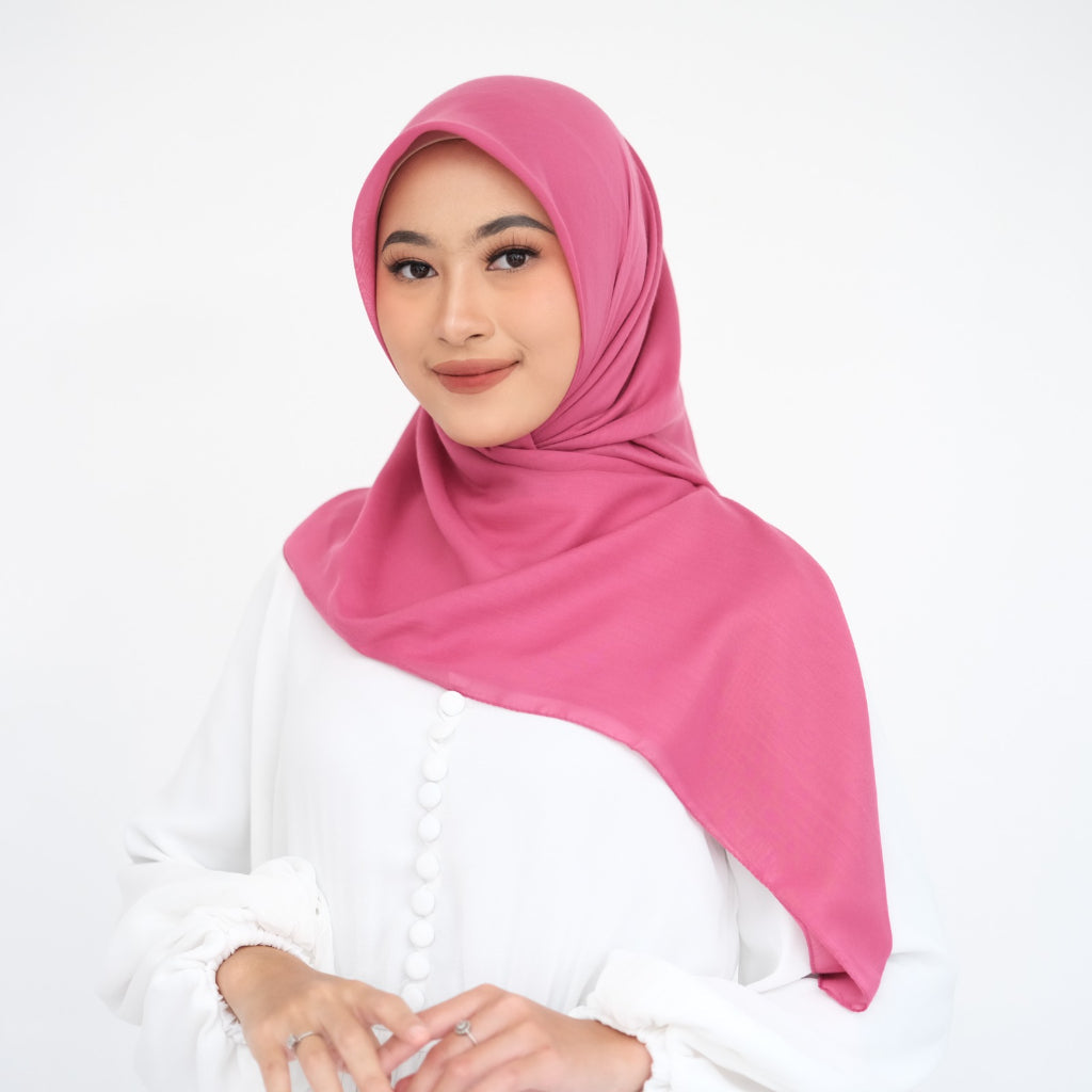 Zoya Feriha Scarf - Kerudung Hijab Segiempat Polos Bahan Polyspun Zoya Lovers