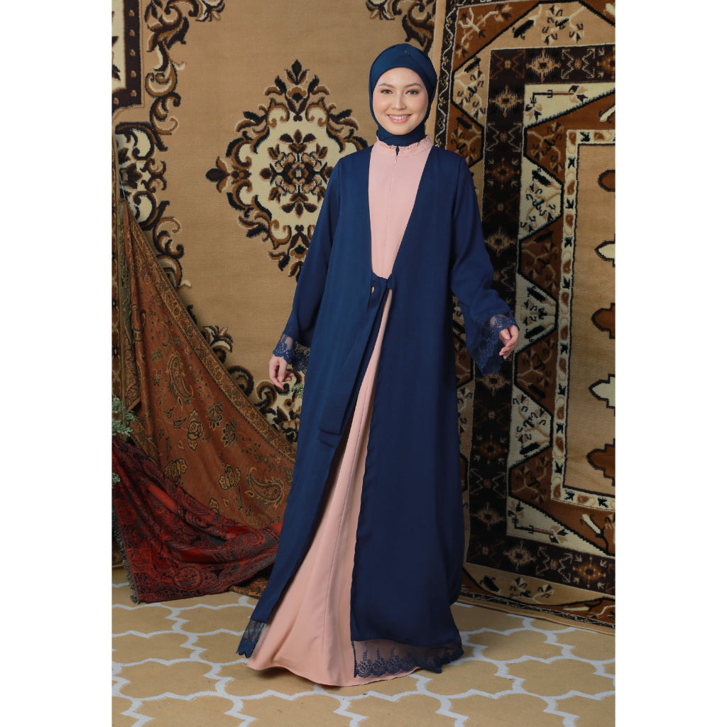 Zoya Kenanga Dress - Gamis Muslim Polos Wanita Wudhu Friendly - Bahan Dobby Zoya Lovers