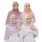 Zoya x Larissa Chou Rissa Plain Scarf  - Kerudung Hijab Segiempat Polos - Bahan Voal Ultrafine Zoya Lovers