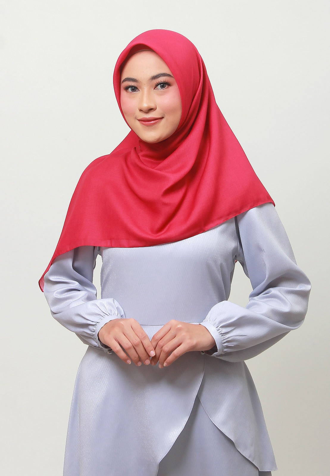 Zoya BENAZIR PLAIN Scarf - Kerudung Hijab Segiempat Polos With Pouch - Bahan Voal Saudi