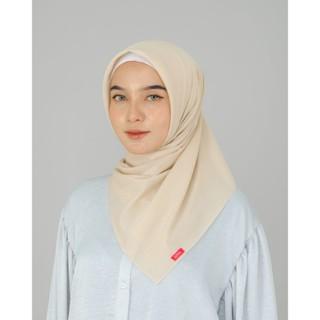 Kamalia Plain Scarf Hijab Segiempat Polos Bahan Paris Olive Ukuran 110 x 110 Muslim Square