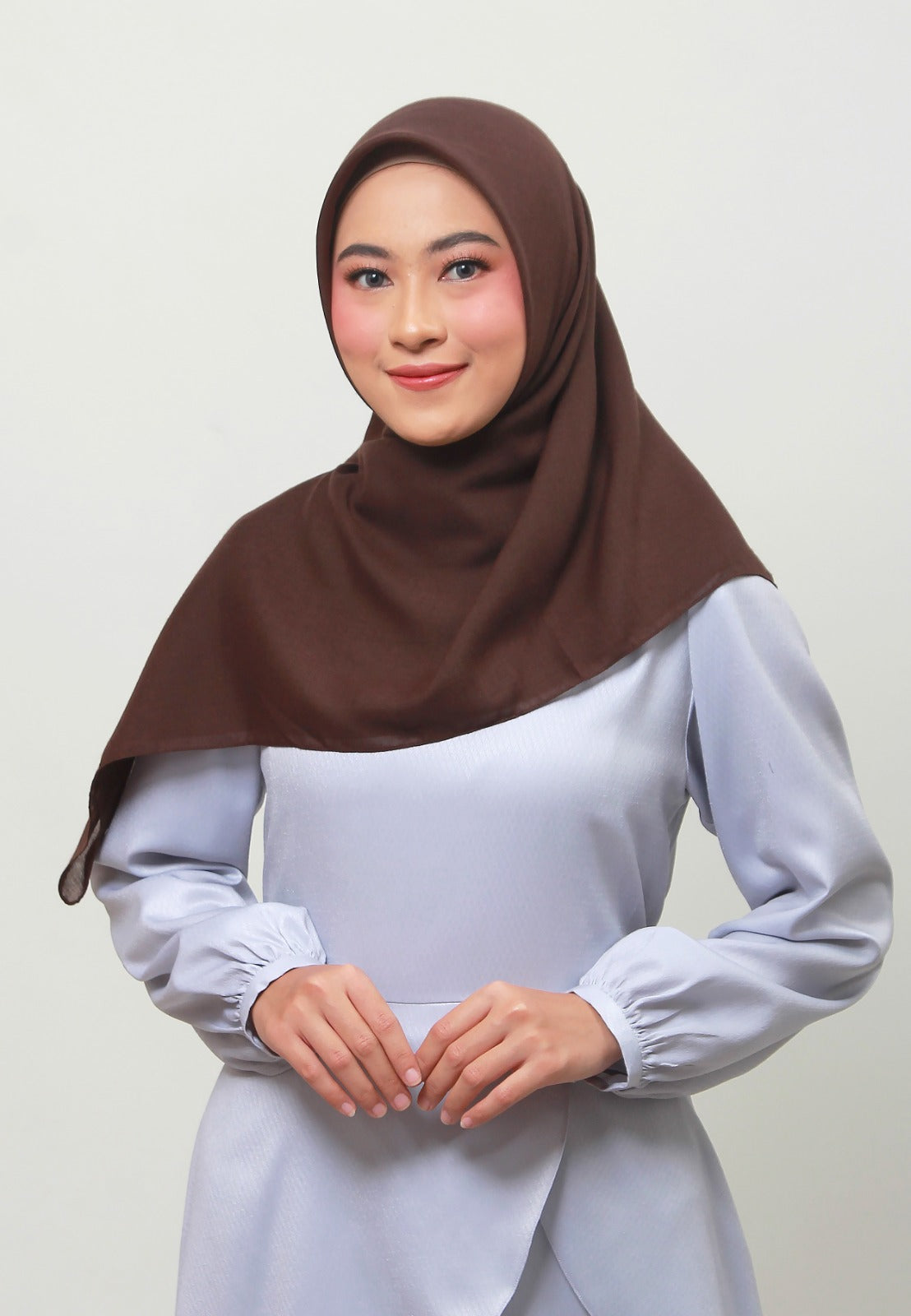 Zoya BENAZIR PLAIN Scarf - Kerudung Hijab Segiempat Polos With Pouch - Bahan Voal Saudi