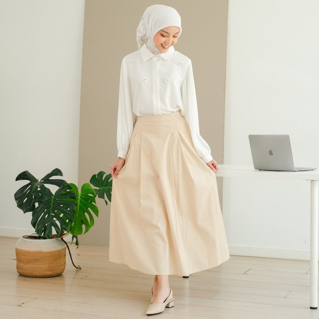 Zoya HENCE Skirt - Rok Polos Wanita - Bahan Masato Linen