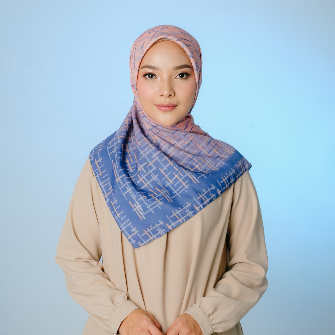 Zoya CAPELLA Scarf - Kerudung Hijab Segiempat Motif With Pouch Ziplock - Bahan Poly Fine - Ukuran 110x110